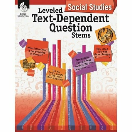 SHELL EDUCATION TEACHER CREATED MATERIALS Text-Dependent Question Stems, Social Studies, 8-1/2inWx11inH, MI SHL51646